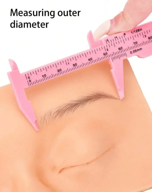 Set: Wenkbrauwmeetliniaal & positioneringslijn TOMORO Essentials