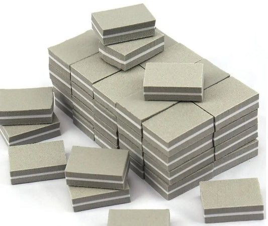 Mini nagelbufferblokjes | Grijs of roze | 50 stuks TOMORO Essentials