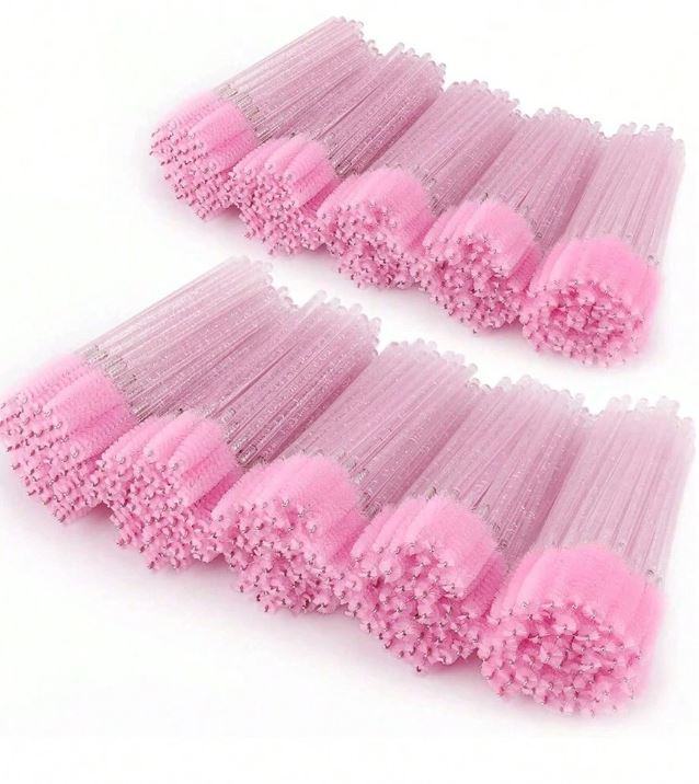 Wegwerp mascarastokjes | Roze of zwart | 50 stuks