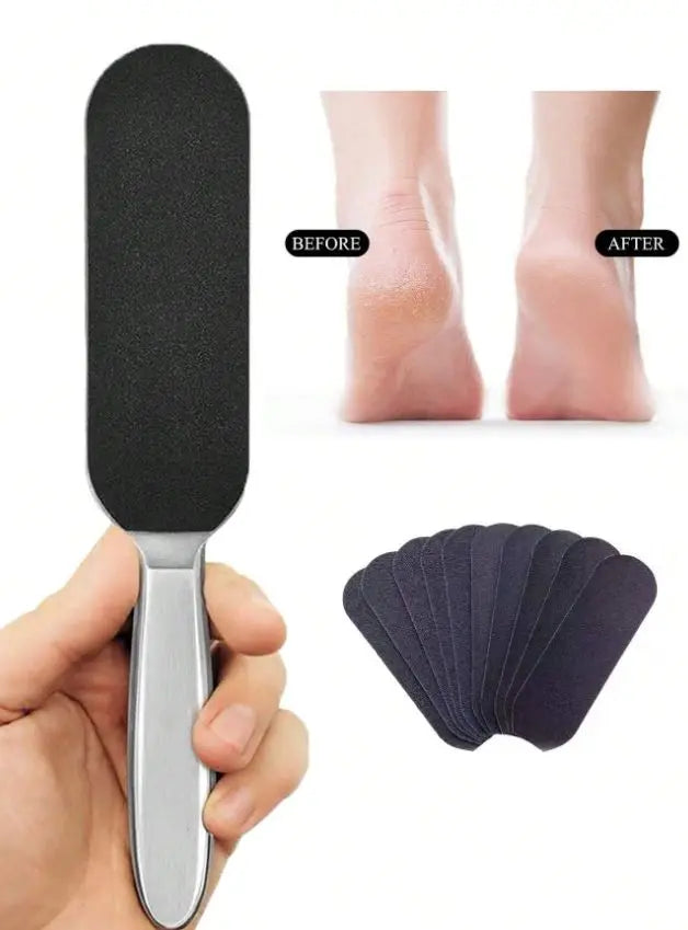 Voetvijl met verwisselbare schuurpads