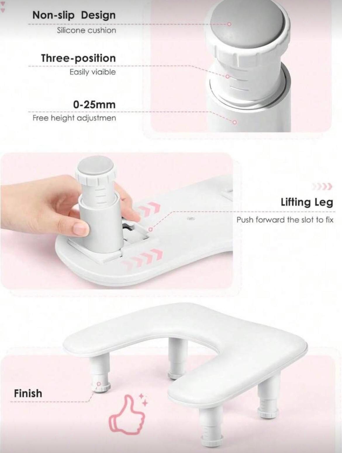 Armrest cushion | U-shaped & height-adjustable | For manicure
