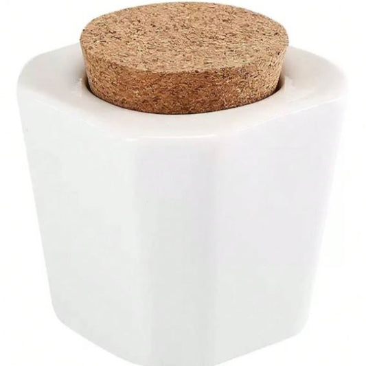 Keramische penwasbeker met deksel