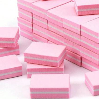 Mini nagelbufferblokjes | Grijs of roze | 50 stuks