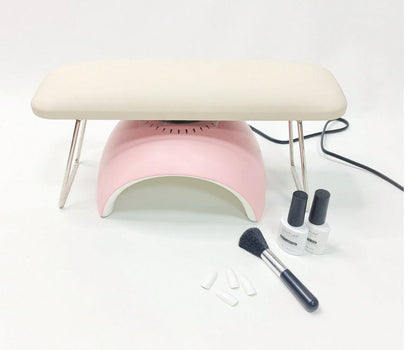 Opvouwbaar handkussen | Met standaard & ruimte voor nagellamp | Wit of roze TOMORO Essentials
