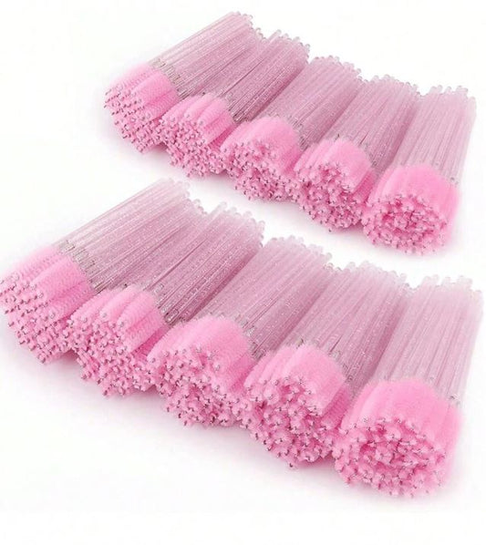 Wegwerp mascarastokjes | Roze of zwart | 50 stuks