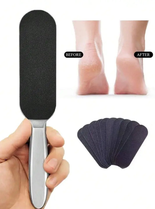 Voetvijl met verwisselbare schuurpads