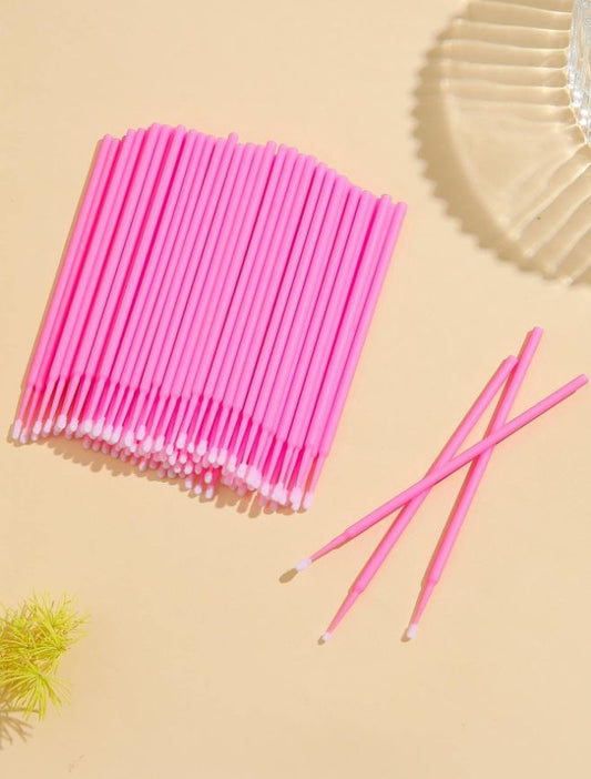 Wegwerpbare microborstelapplicators | Blauw of roze | 100 stuks